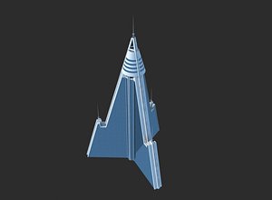 3D Ryugyong Hotel     Pyongyang Futuristic Skyscraper