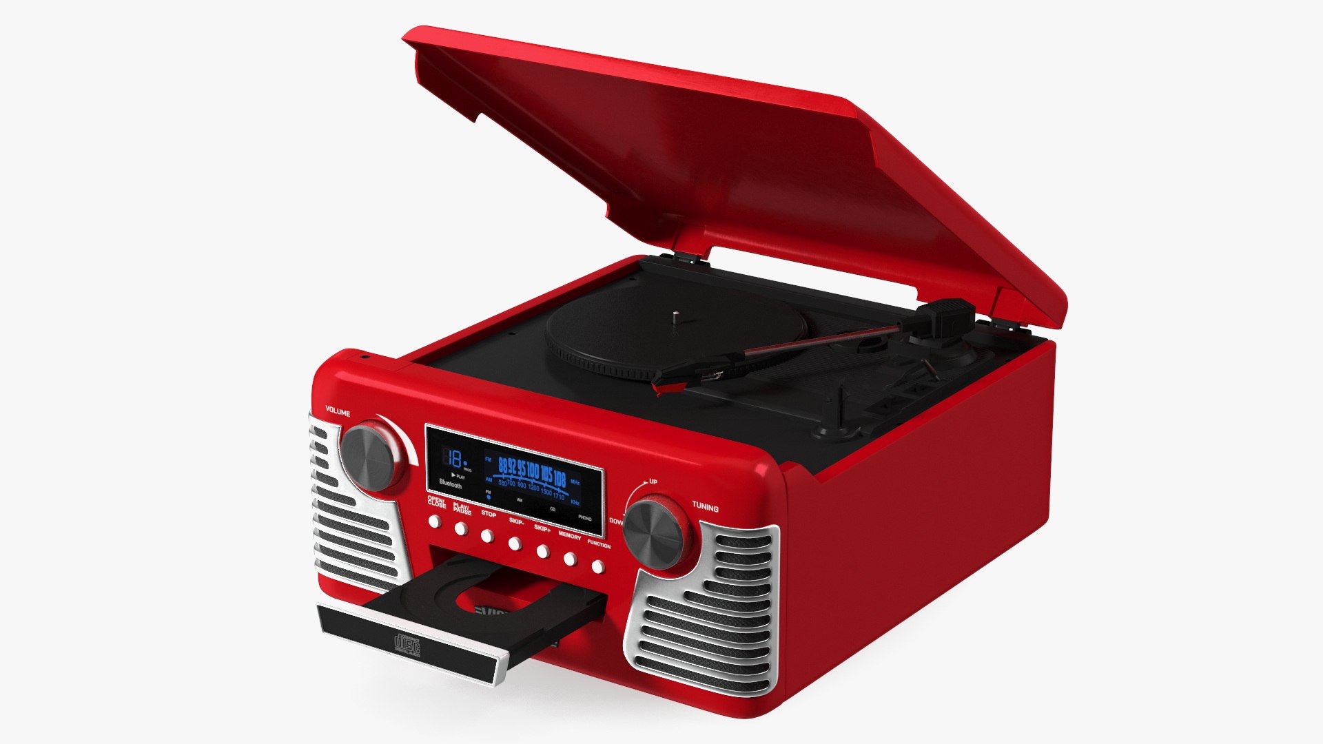 Retro Turntables Collection 3D model preview