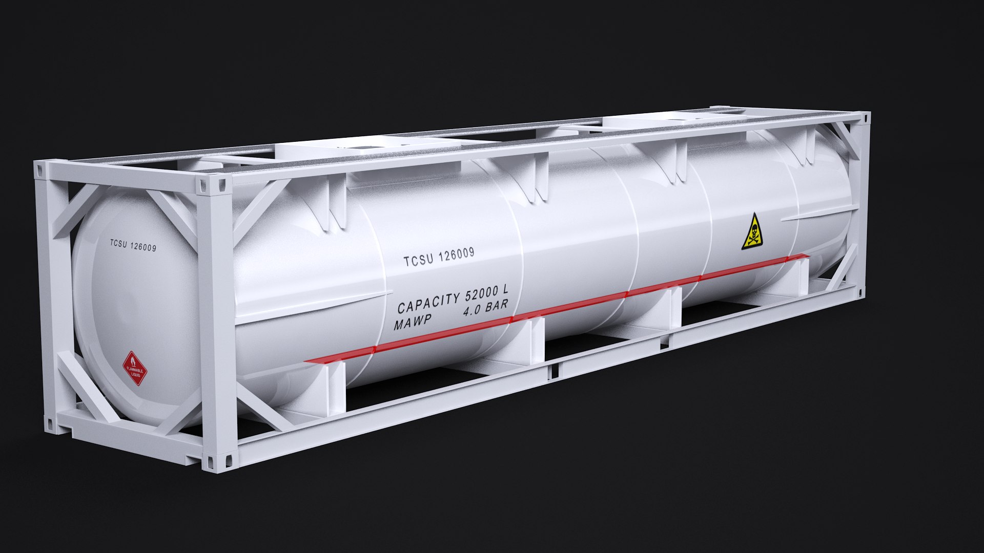 3D iso tank container model - TurboSquid 1552237