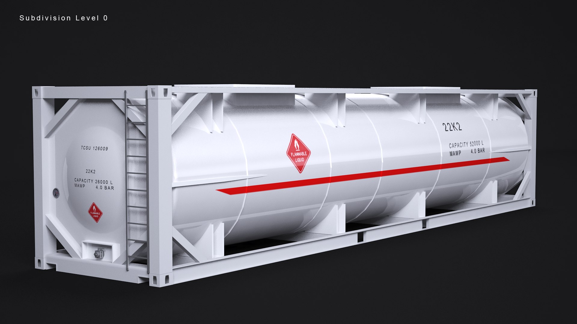 3D iso tank container model - TurboSquid 1552237