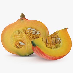 3D Half Slice Pumpkin