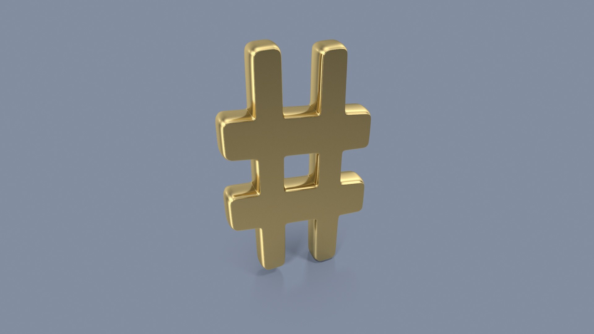 3D Sharp Music Symbol Gold - TurboSquid 2060761