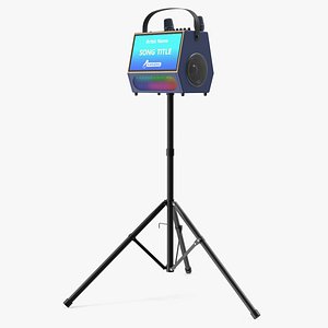 3D model Portable Karaoke Speaker System on Tripod
