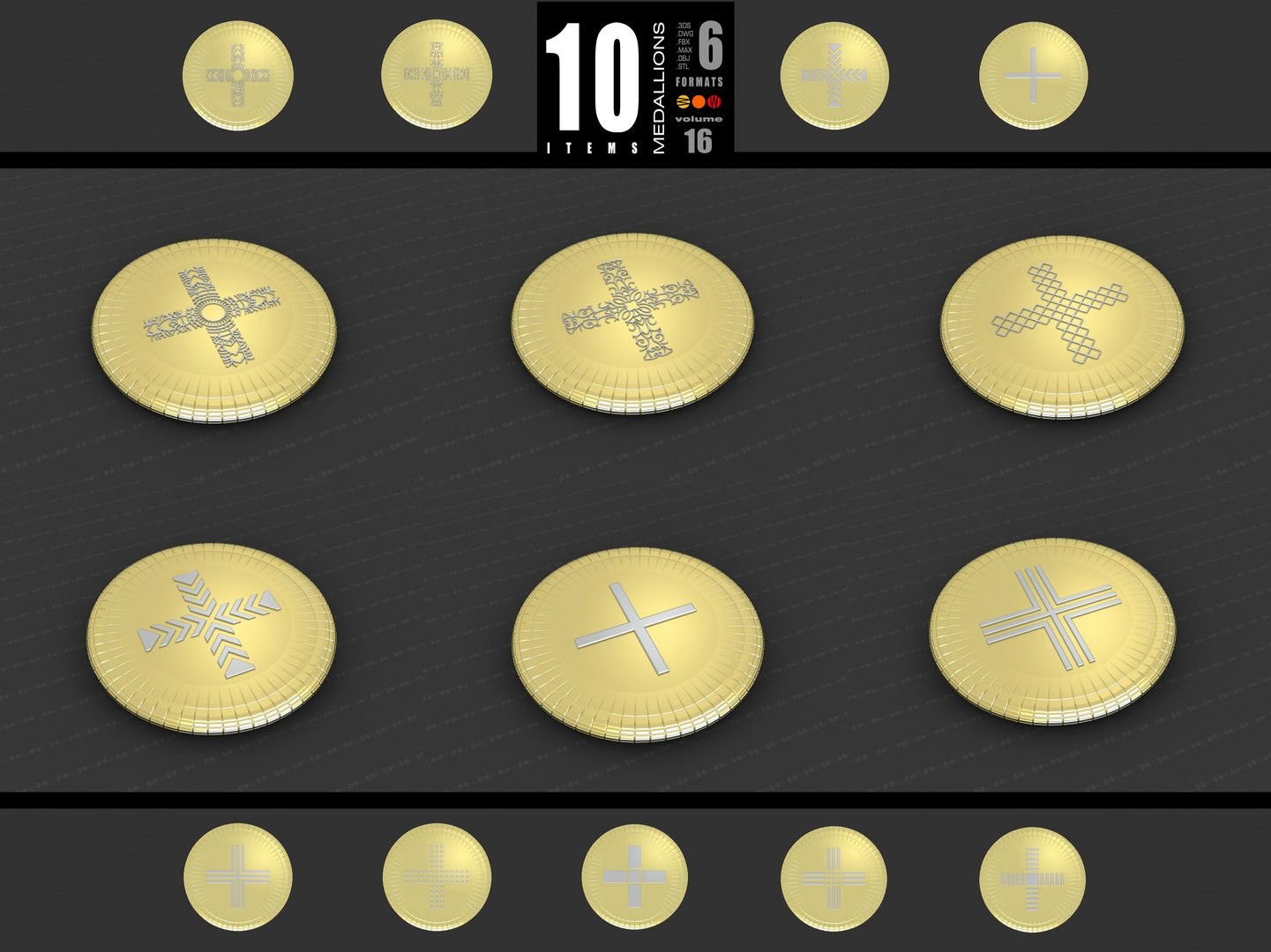 medallions vol 16 cross 3D https://p.turbosquid.com/ts-thumb/Ln/tDd6tL/k3cUE2an/00/jpg/1578168040/1920x1080/fit_q87/d91a9c068948c7d0997df07d759c7268cccf7041/00.jpg