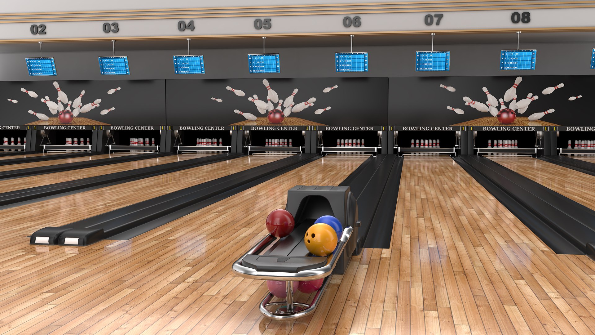 Bowling Lane Model - TurboSquid 2257800
