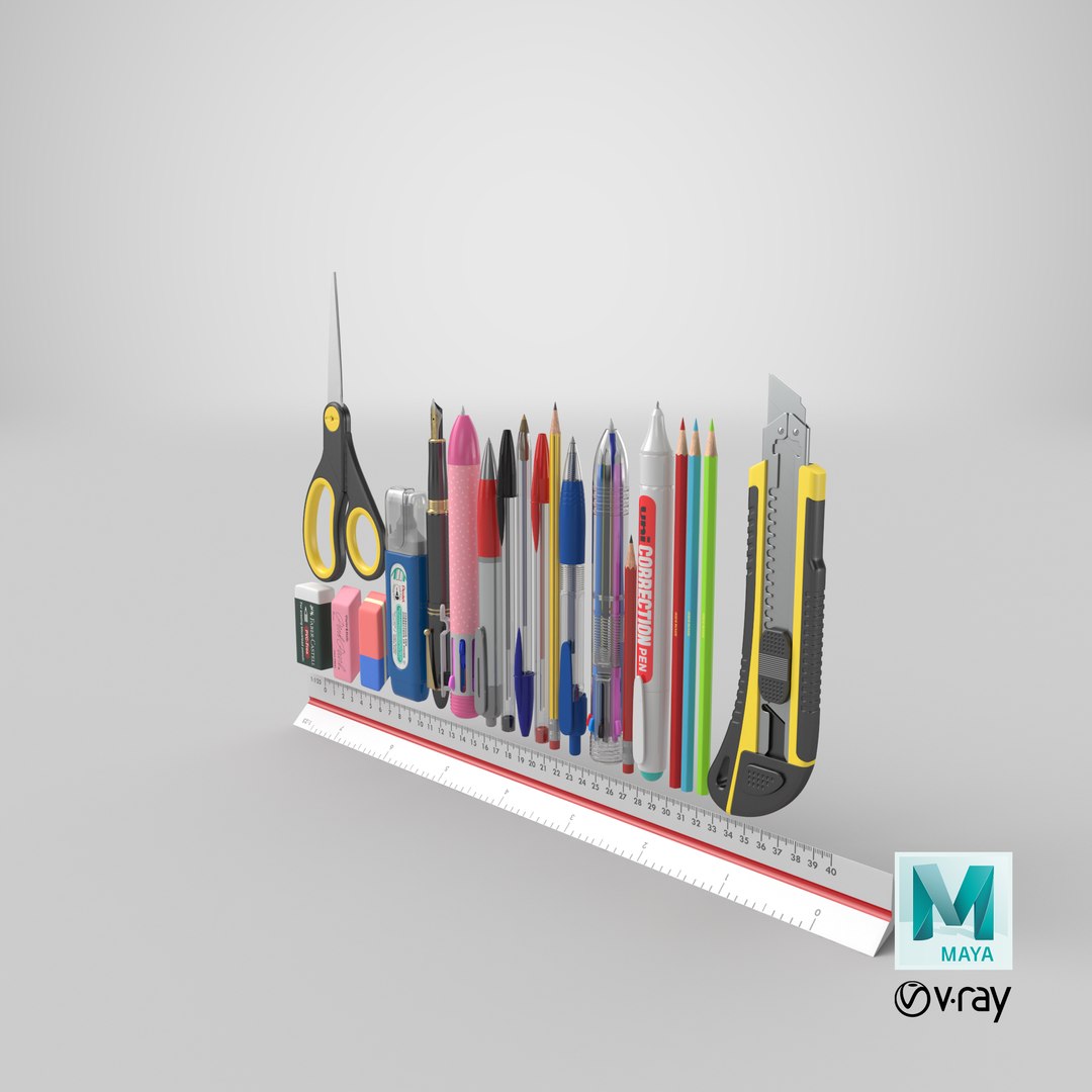 School Supplies Collection model https://p.turbosquid.com/ts-thumb/Ln/xfaJA1/0S/stemcell_maya_vray_render/png/1639637241/1920x1080/fit_q87/3432a3fc959e42df4d812c3797c9f0ce13cbf2df/stemcell_maya_vray_render.jpg