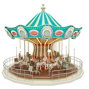 3d carousel toy atlkarunca model