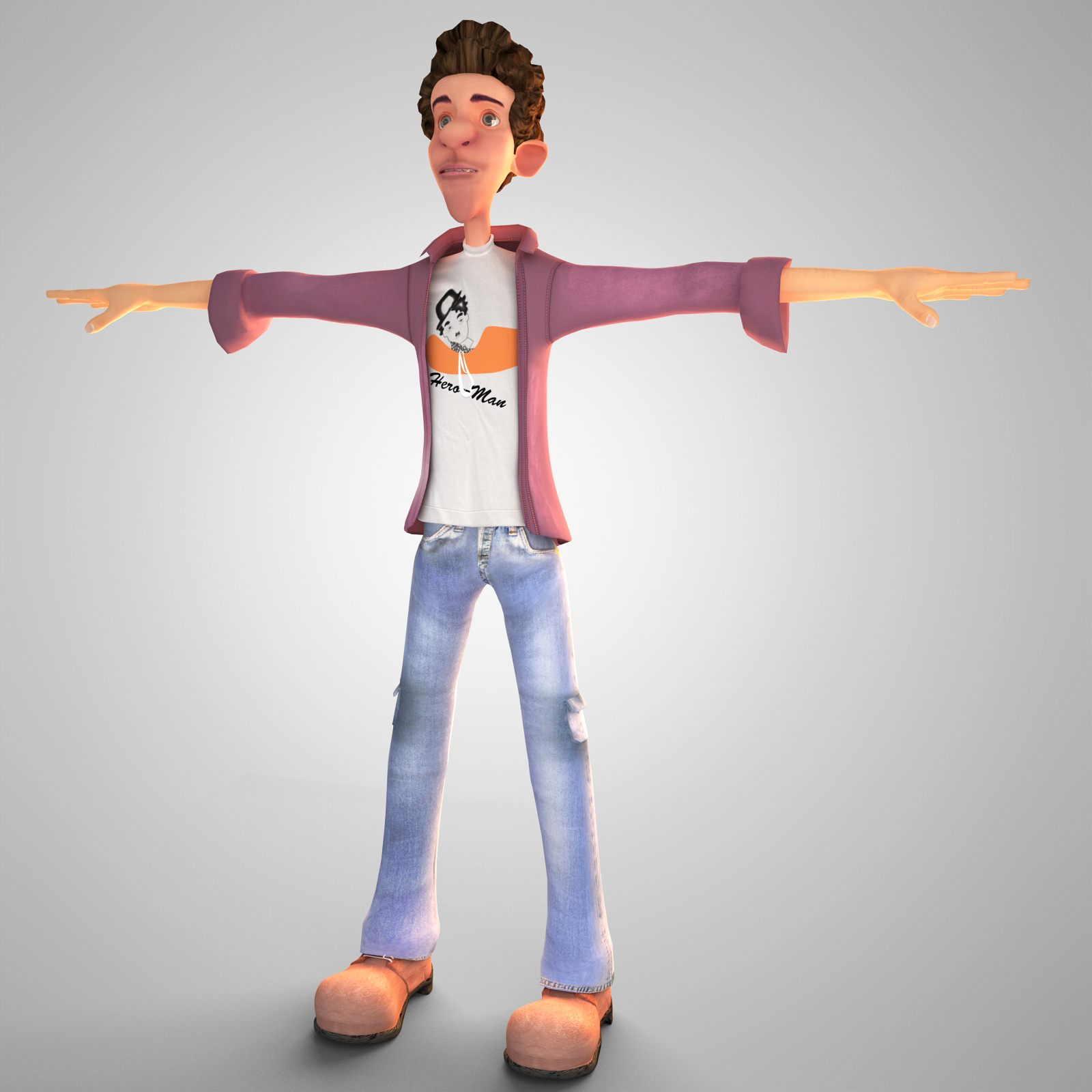 3ds max hero boy cartoon