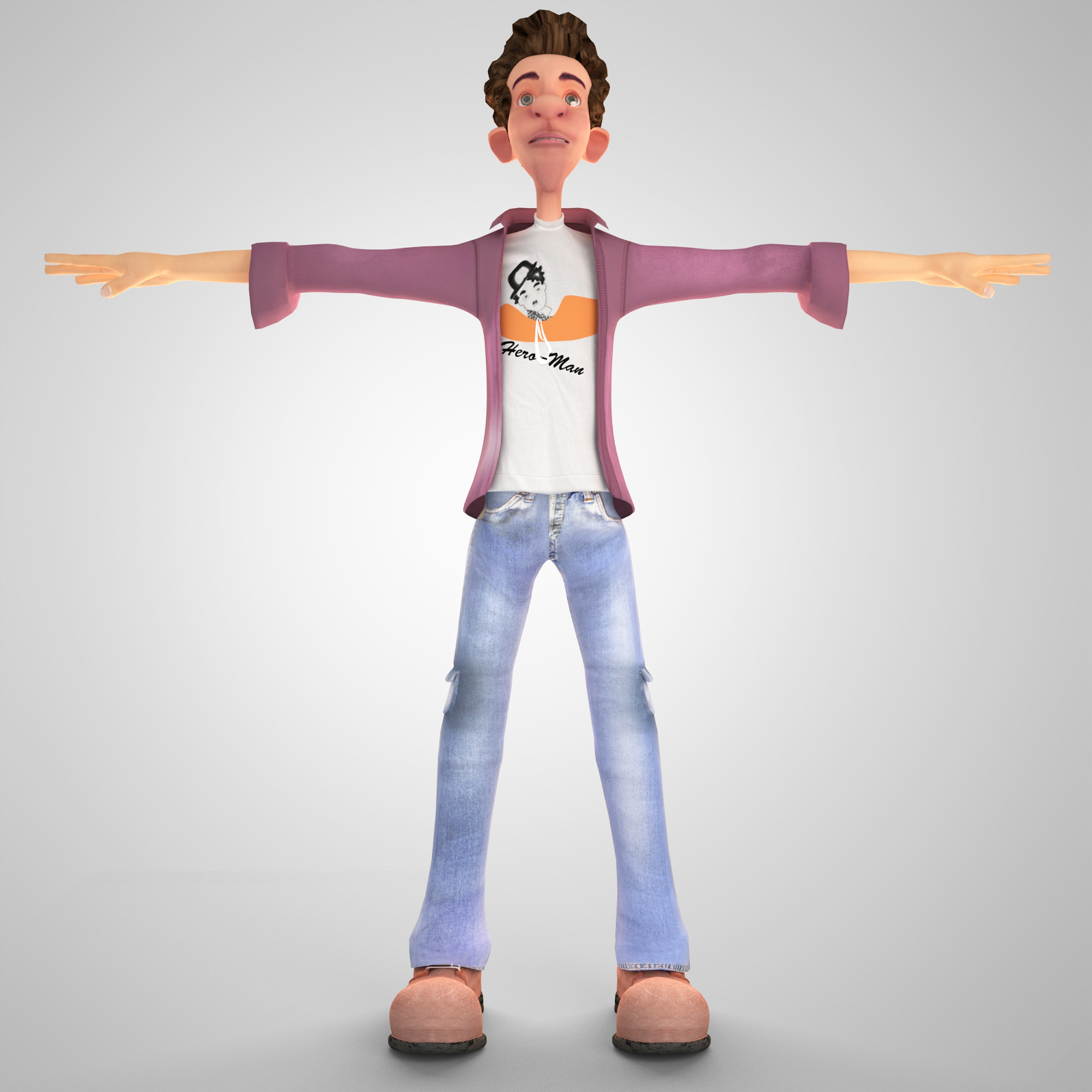 3ds max hero boy cartoon