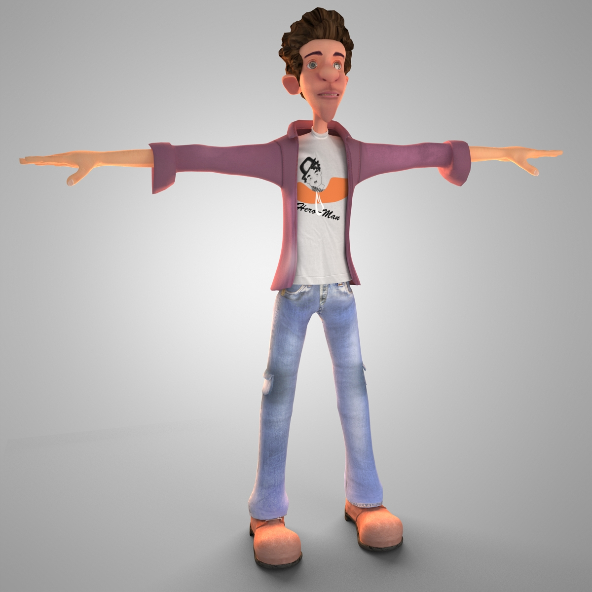 3ds max hero boy cartoon