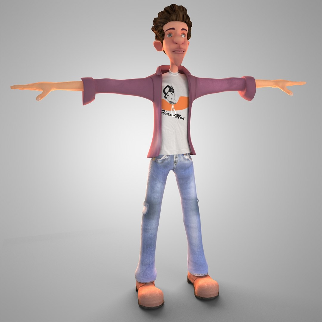 3ds Max Hero Boy Cartoon