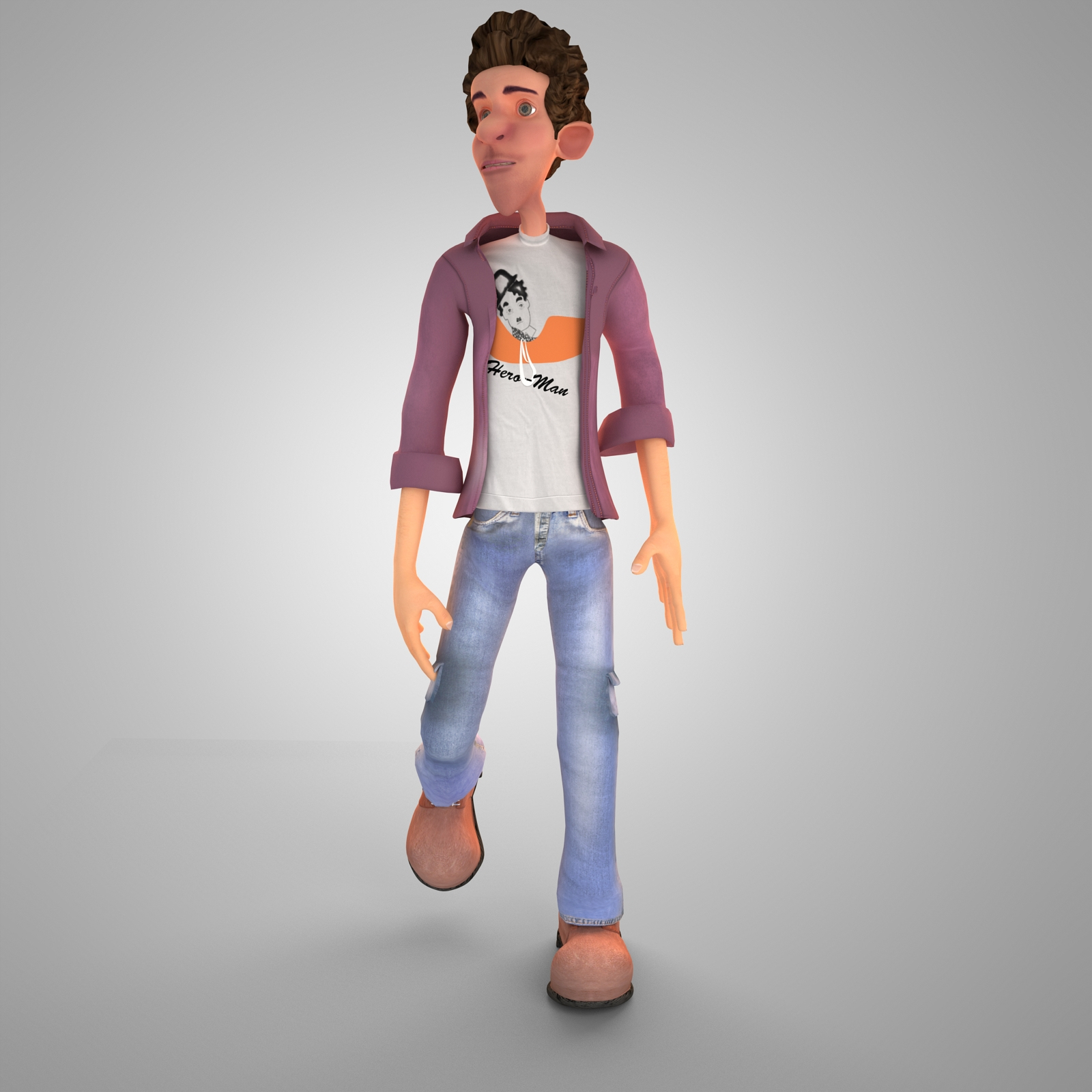 3ds max hero boy cartoon