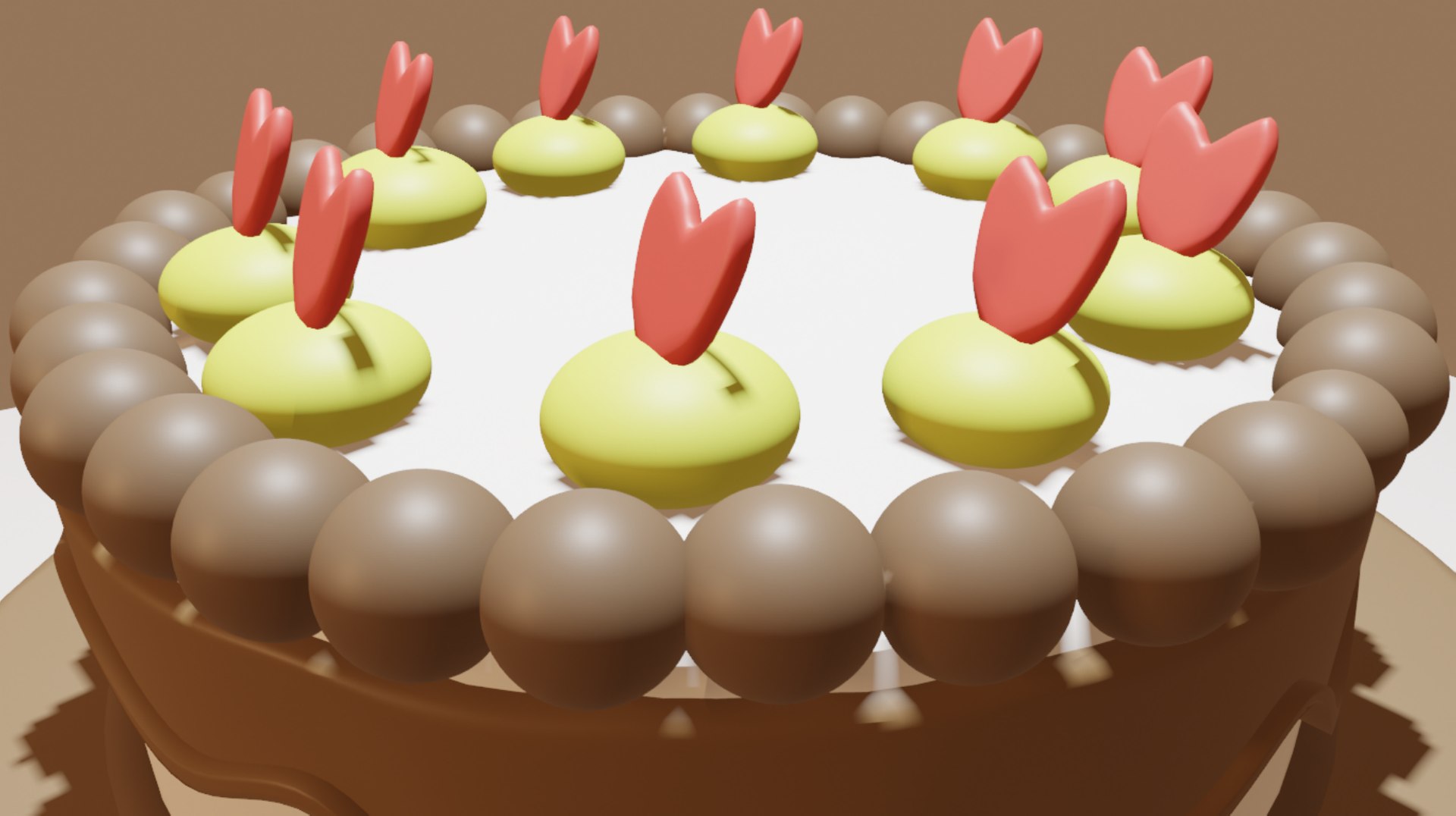 A Birthday Cake 3d Model Turbosquid 2043794