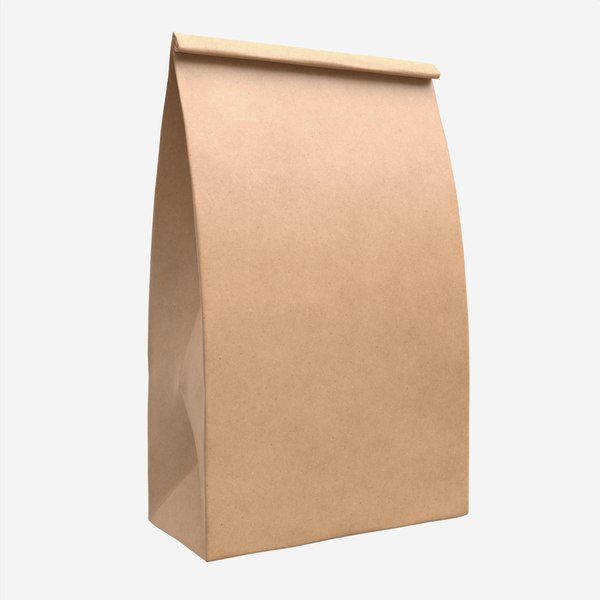 3D Paper bag packaging 03 model