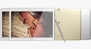 realistic huawei mediapad m2 3d model