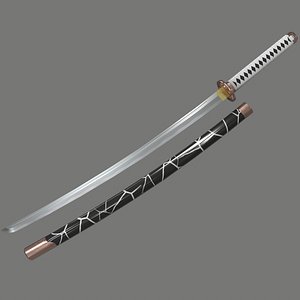 PBR Katana Japanese Sword White Ver.1