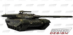 3d model iskander-3m armata russian battle