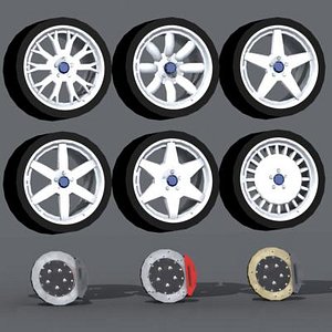 3d compomotive wheels model