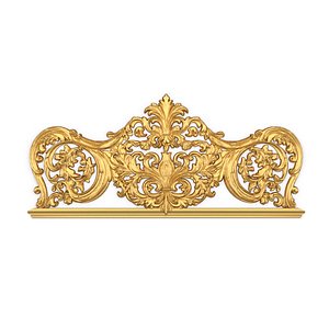 3D model Classic Carved Bed 3D model 13