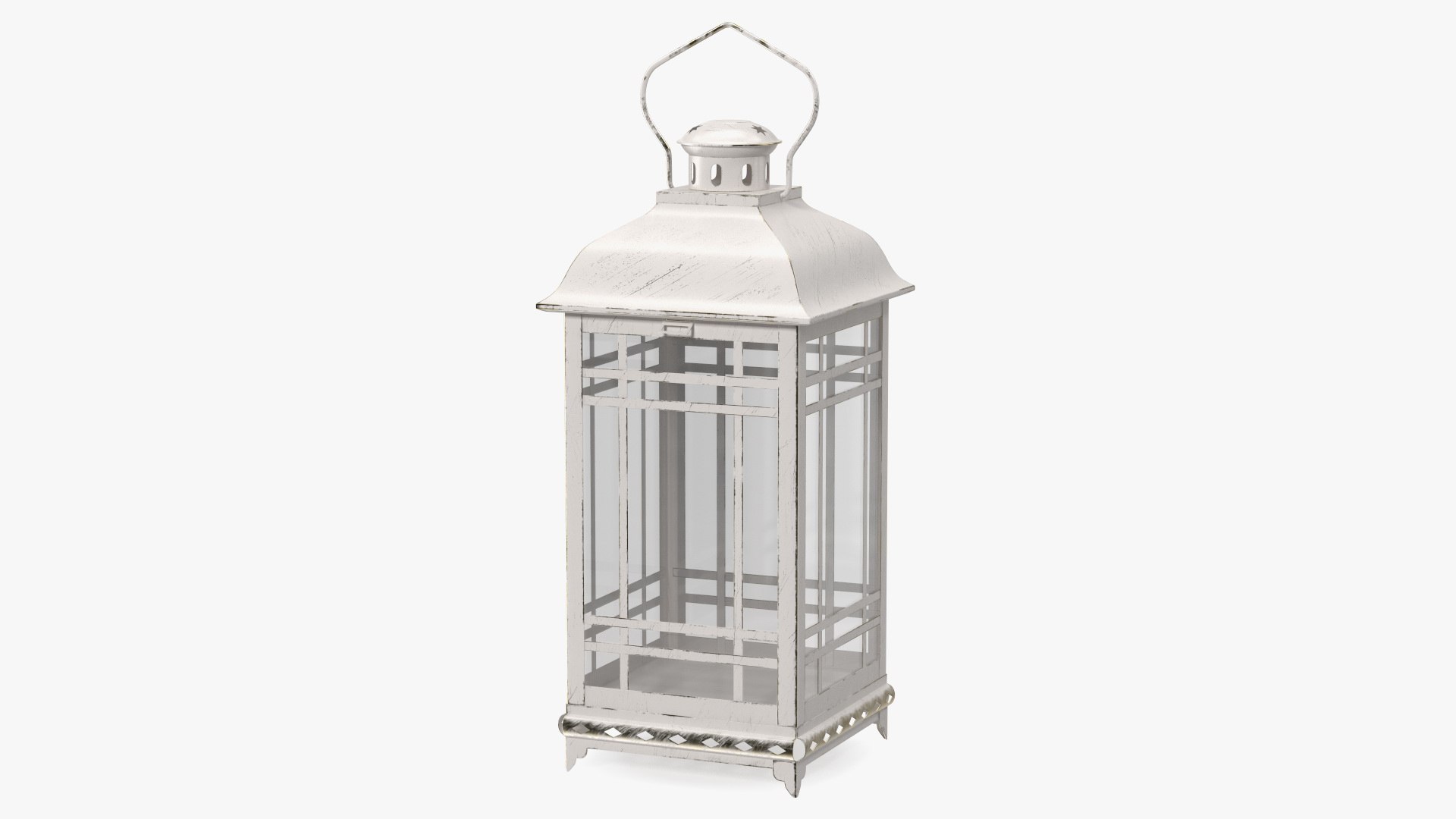 Candle Lantern Small Cream 3D model preview