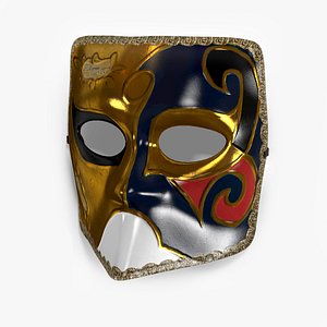 venetian carnival mask - 3d 3ds