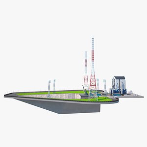 Vostochny Cosmodrome Russian Spaceport Rigged for Modo