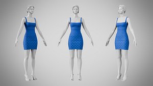 3D Dress 52 Smalt model