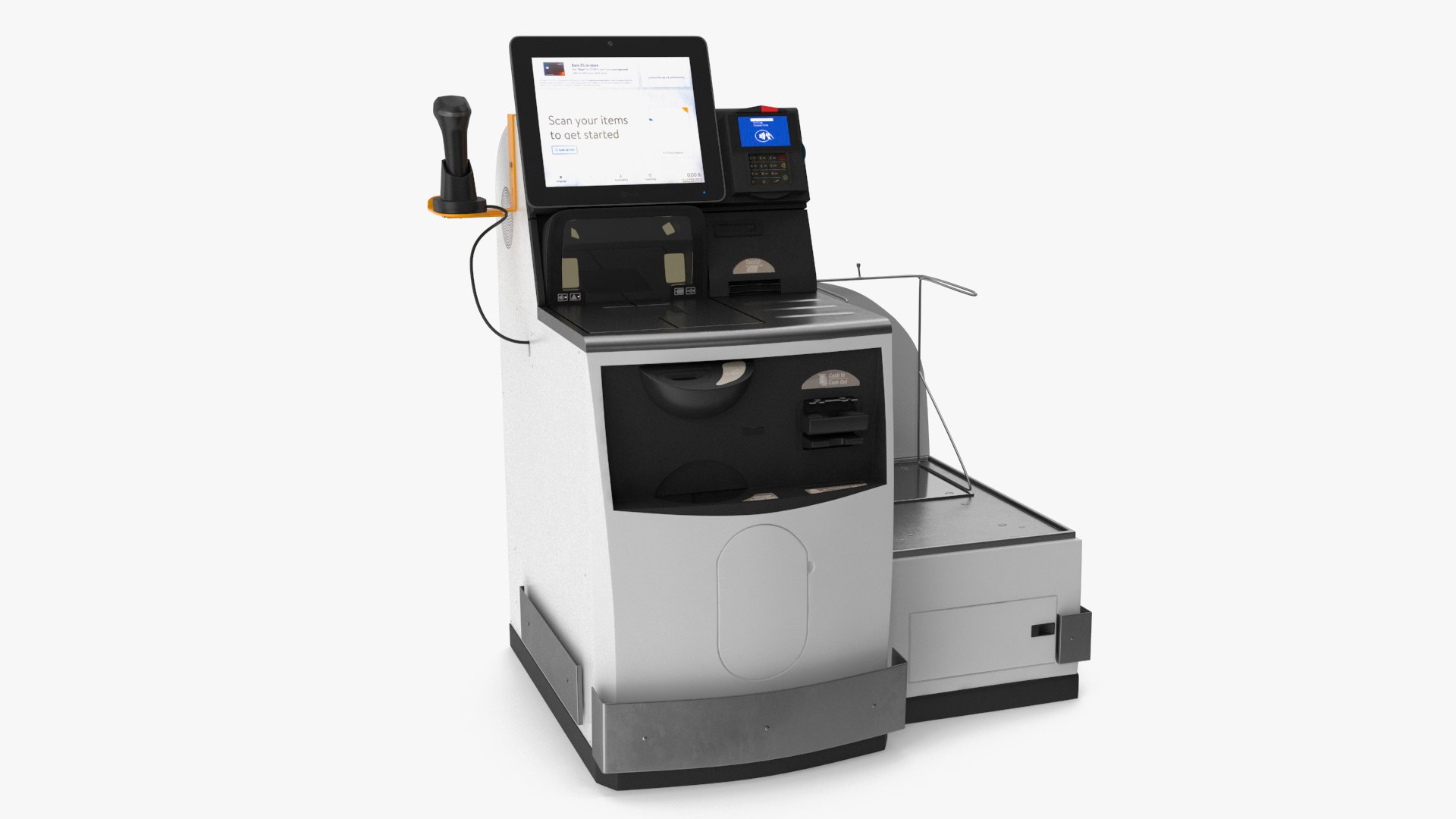 Retail Self Service Checkout Kiosk 3D model preview