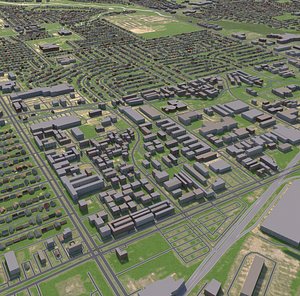 Garland city Texas USA 3D model