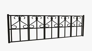 3D Classic Iron Fence