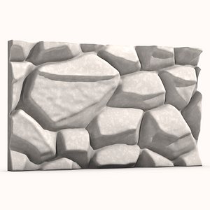 3D Stone Wall 072 model