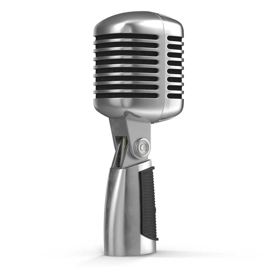 3d model classic studio microphones