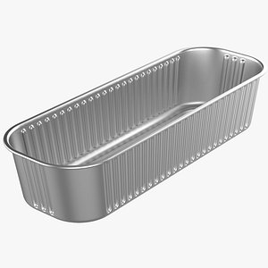 3D model Small Oval Aluminum Baking Pans VR / AR / low-poly