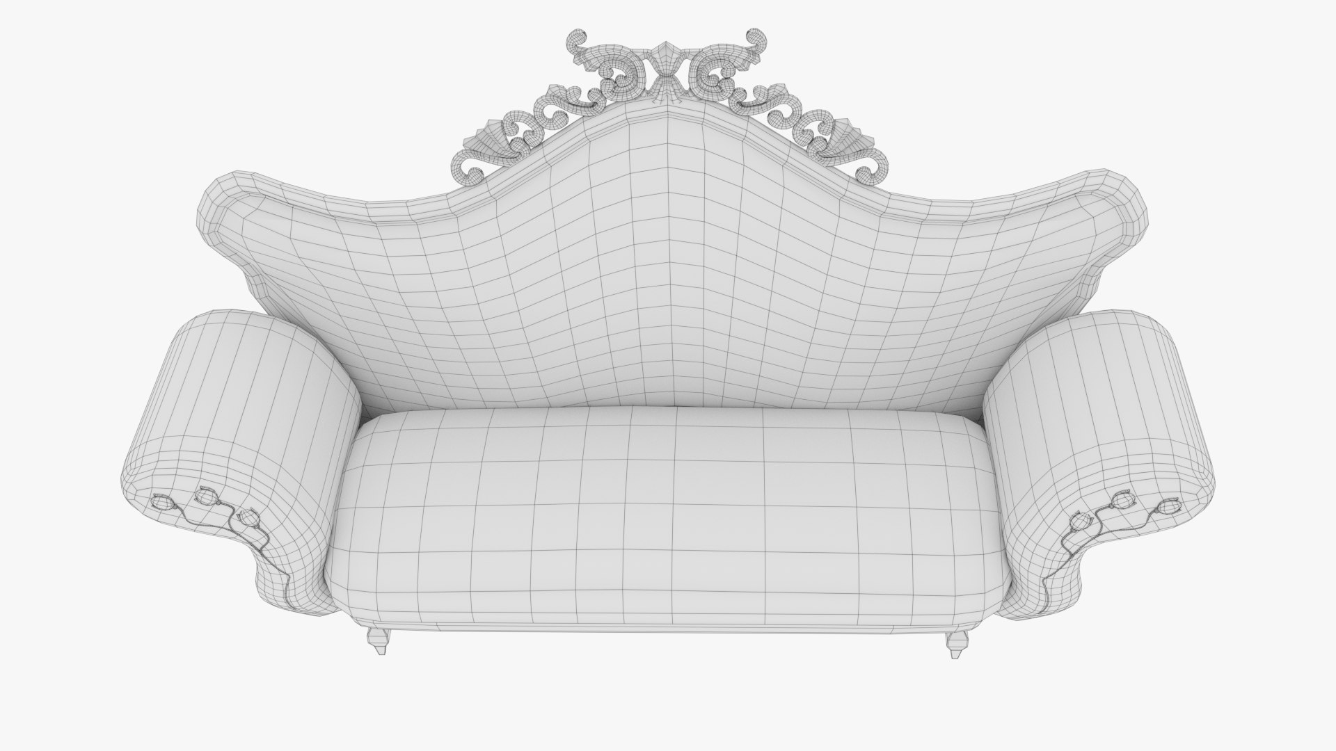 3D Model Victorian Couch Pink TurboSquid 1808518