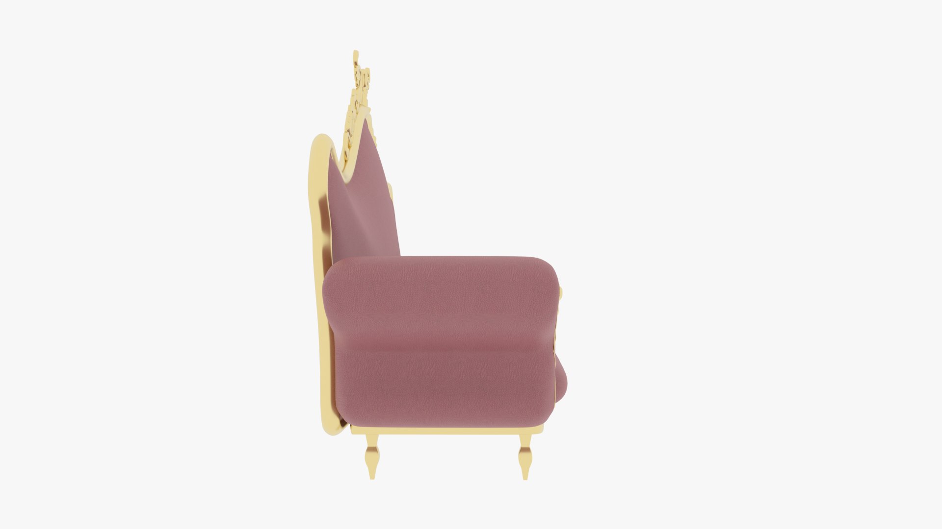 3D Model Victorian Couch Pink TurboSquid 1808518
