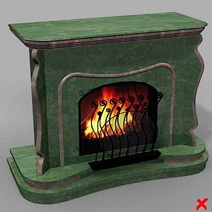 fireplace 3d model