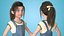 3D Cartoon Girl Collection model