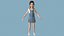 3D Cartoon Girl Collection model