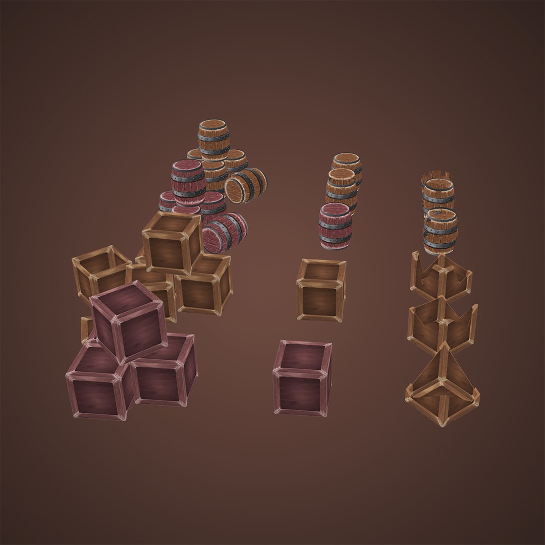 3D model Stylized props wood box and barrels pack model https://p.turbosquid.com/ts-thumb/Lo/zQRFWq/5f/imagename05/jpg/1660331595/1920x1080/fit_q87/22cc23b9f29deec7428ab5a4ce05b99397486267/imagename05.jpg