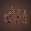 Stylized props wood box and barrels pack model