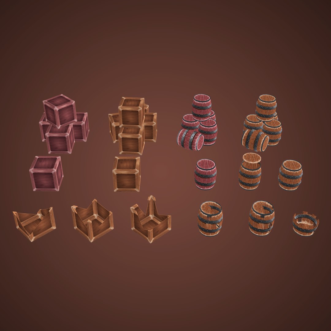 3D model Stylized props wood box and barrels pack model https://p.turbosquid.com/ts-thumb/Lo/zQRFWq/5g/2/png/1660327648/1920x1080/fit_q87/c1d3c4ab38458ed1e625e36cd8001cf82ee0b987/2.jpg