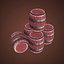 Stylized props wood box and barrels pack model