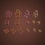 Stylized props wood box and barrels pack model