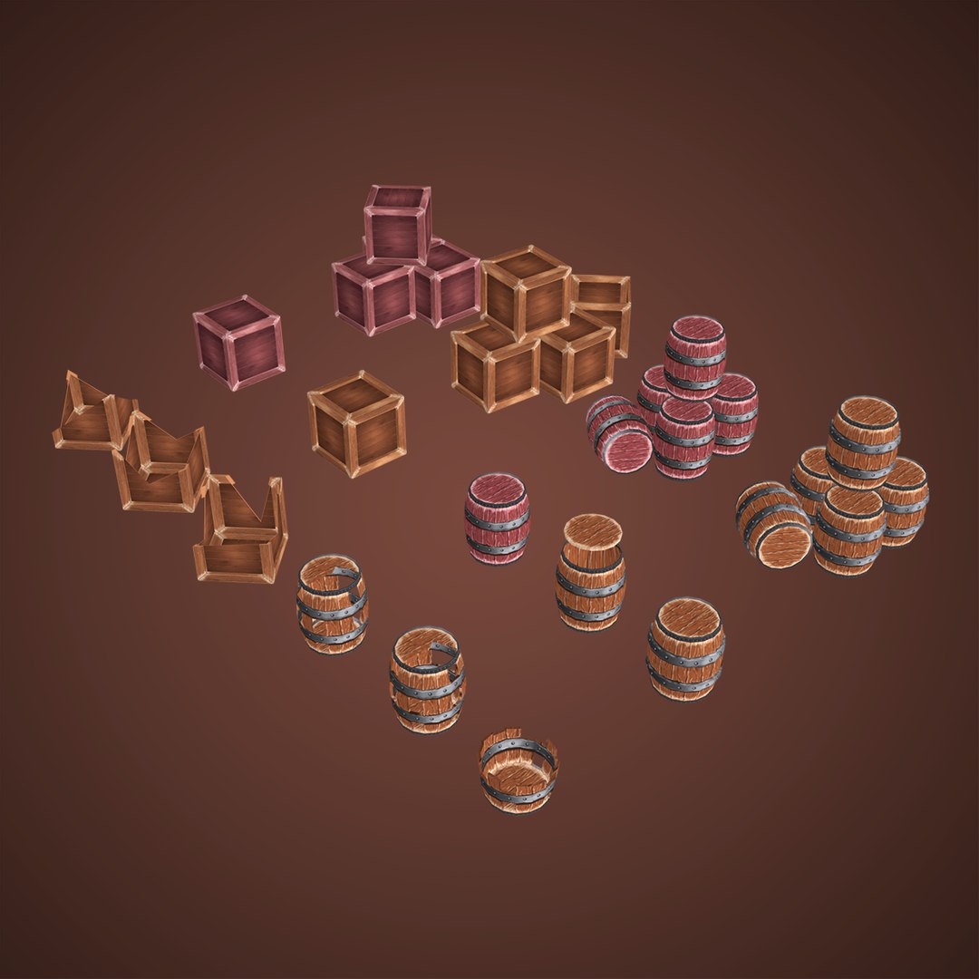 3D model Stylized props wood box and barrels pack model https://p.turbosquid.com/ts-thumb/Lo/zQRFWq/KL/1/png/1660329621/1920x1080/fit_q87/c7128497cbf5af4e2f074f8a1d2e29d7d354dae0/1.jpg