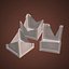 Stylized props wood box and barrels pack model