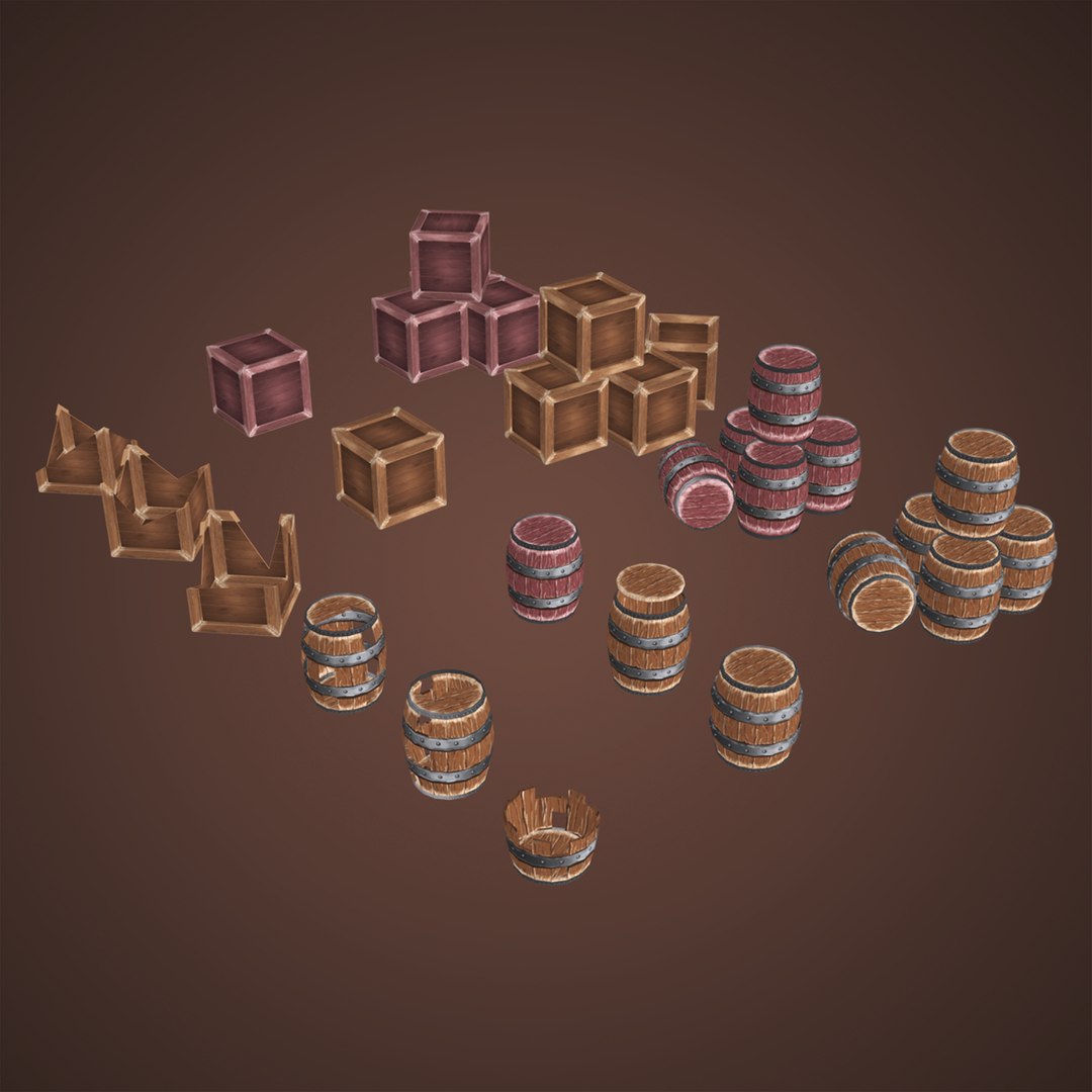 3D model Stylized props wood box and barrels pack model https://p.turbosquid.com/ts-thumb/Lo/zQRFWq/YC/gifow/gif/1660329560/1920x1080/fit_q87/c8885e776059d1a96527f47799d4fd106851bcf6/gifow.jpg