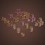 Stylized props wood box and barrels pack model