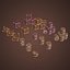 Stylized props wood box and barrels pack model