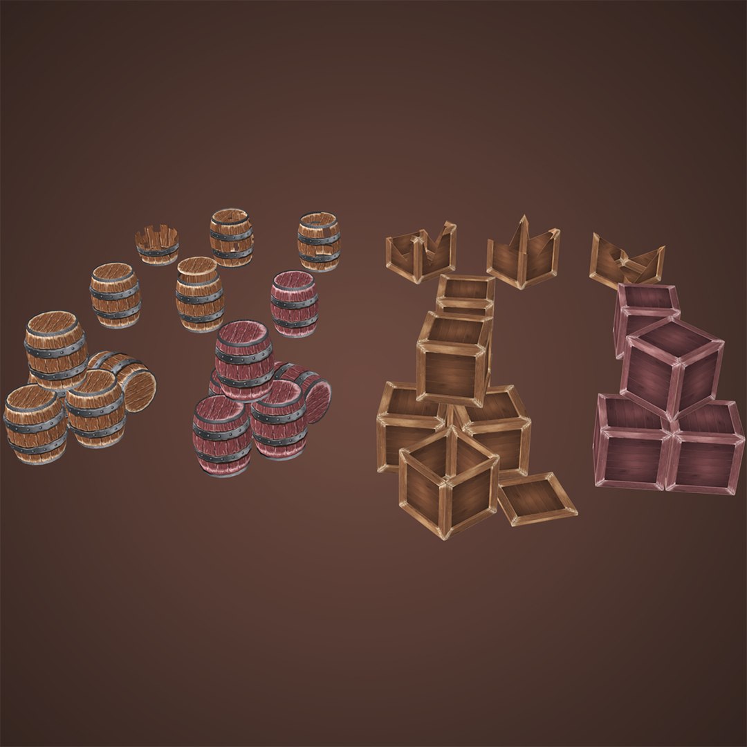3D model Stylized props wood box and barrels pack model https://p.turbosquid.com/ts-thumb/Lo/zQRFWq/ri/imagename03/jpg/1660331594/1920x1080/fit_q87/fbae5c01c44b583089c95e60192db7f08114c2ac/imagename03.jpg