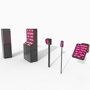 Set of Sci-Fi Computer Equipment model